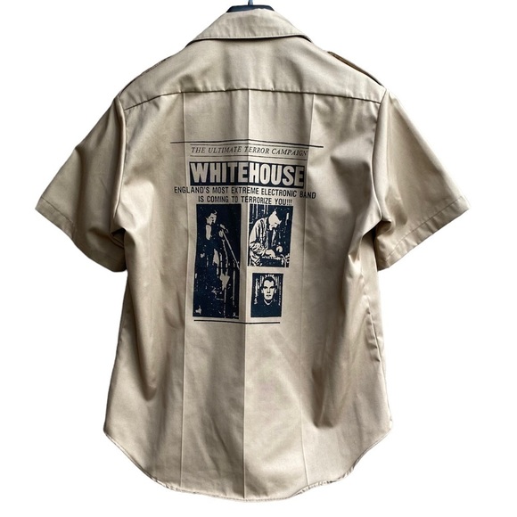 Military vintage button up uniform shirt Early Whitehouse flyer from the 1980s - Picture 3 of 7